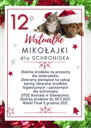 Pomóż zwierzakom przetrwać zimę. XII Mikołajki dla schroniska