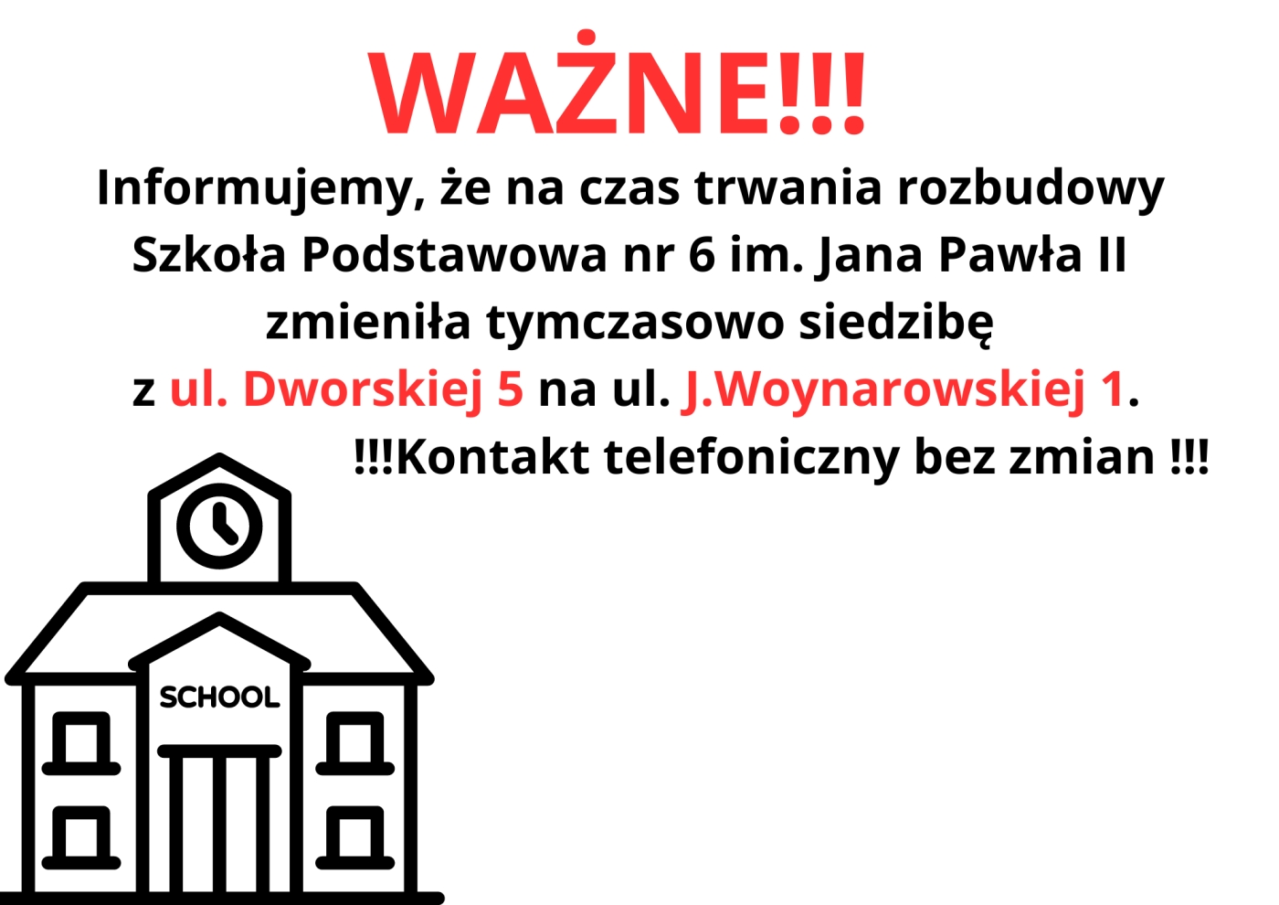 Ważna informacja.
