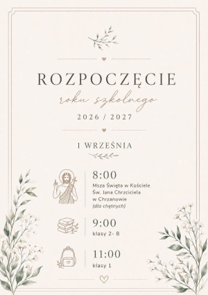 Rozpoczęcie roku szkolnego 2026/2027