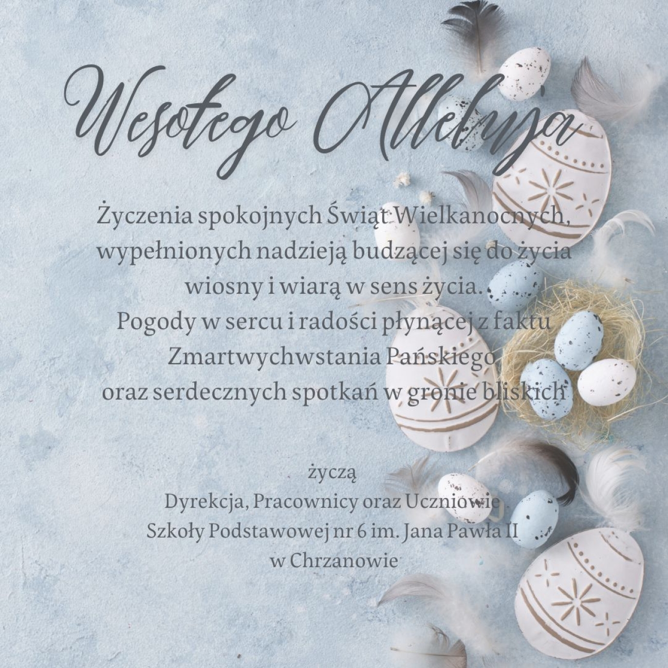 Wesołych Świąt Wielkanocnych.